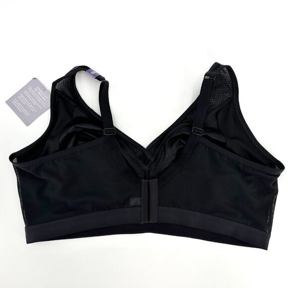 Catherines Black Simply Cool No Wire Supportive Adjustable Wide Strap 44DDD Bra - Picture 5 of 9